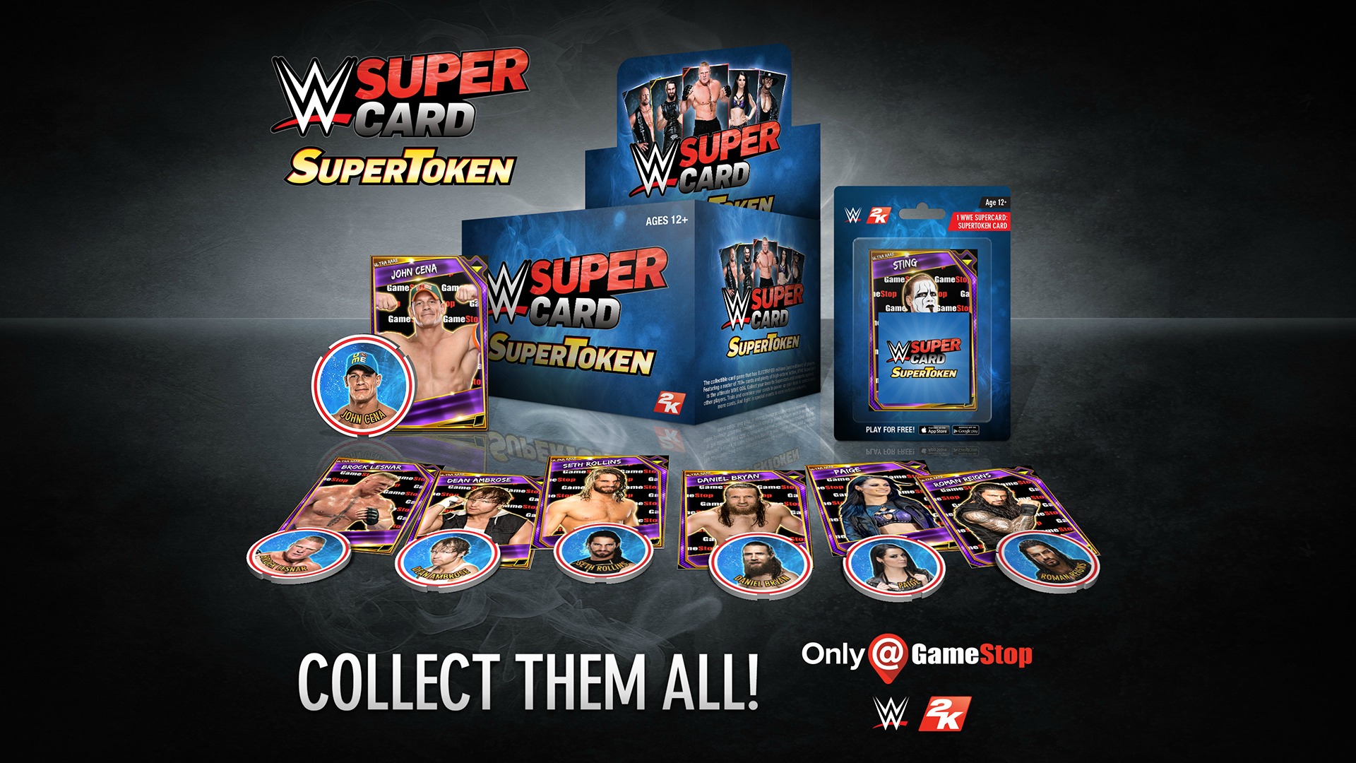 WWE SuperTokens are coming to GameStop stores throughout the U.S